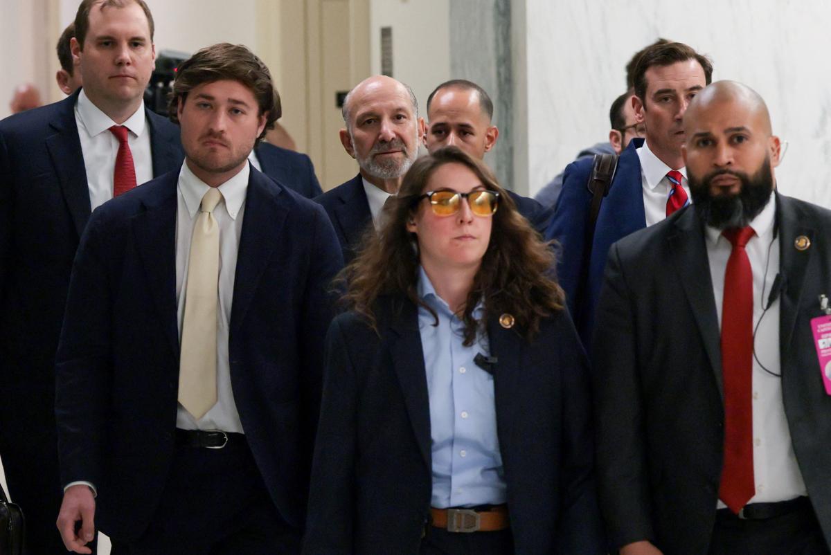 U.S. Commerce Secretary Howard Lutnick departs following an interview with the House Oversight and Government Reform Committee as part of the panel's ongoing probe of late sex offender and financier Jeffrey Epstein, on Capitol Hill in Washington, D.C., U.S., May 6, 2026. REUTERS/Jonathan Ernst