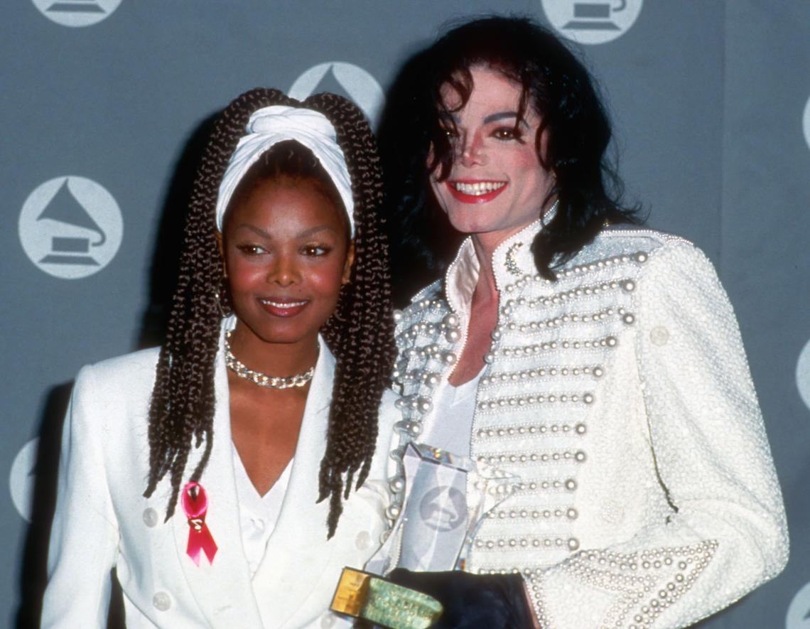 Singers Janet Jackson and Michael Jackson at the The 35th Annual GRAMMY Awards held at the Shrine Auditorium on February 24, 1993 in Los Angeles, California.