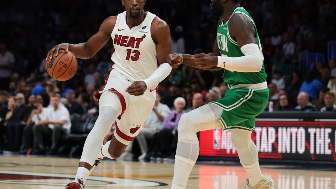 Celtics' stars shine in high-scoring win over fading Heat 