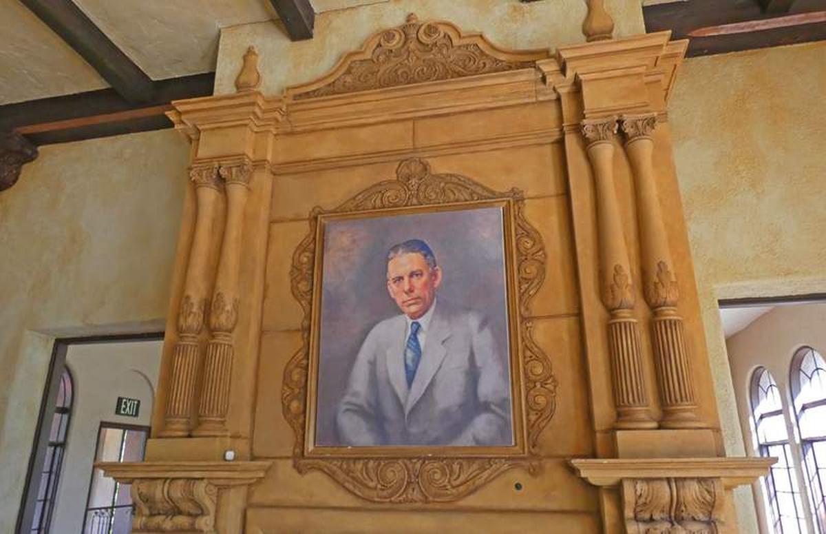  Portrait of William Howey in the mantle over the fireplace in his home. Photo credit: Kathleen Walls 