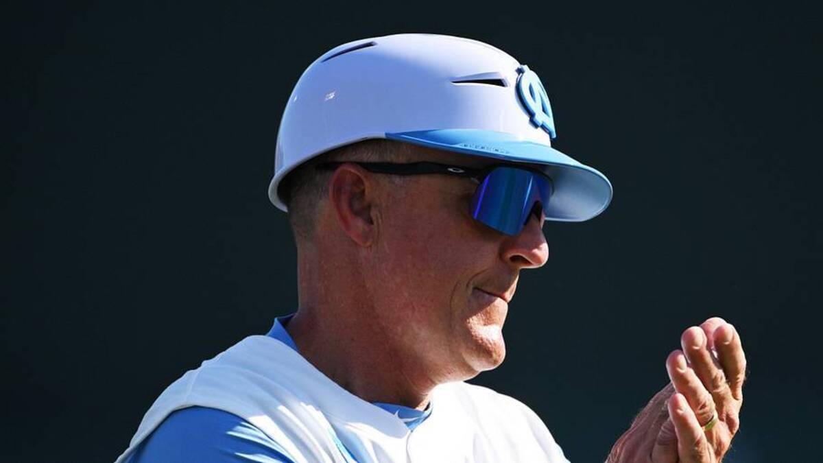  Jun 5, 2026; Chapel Hill, NC, USA; North Carolina Tar Heels head coach Scott Forbes reacts during the seventh inning against the USC Trojans at Boshamer Stadium. Mandatory Credit: Zachary Taft-Imagn Images | Zachary Taft-Imagn Images 