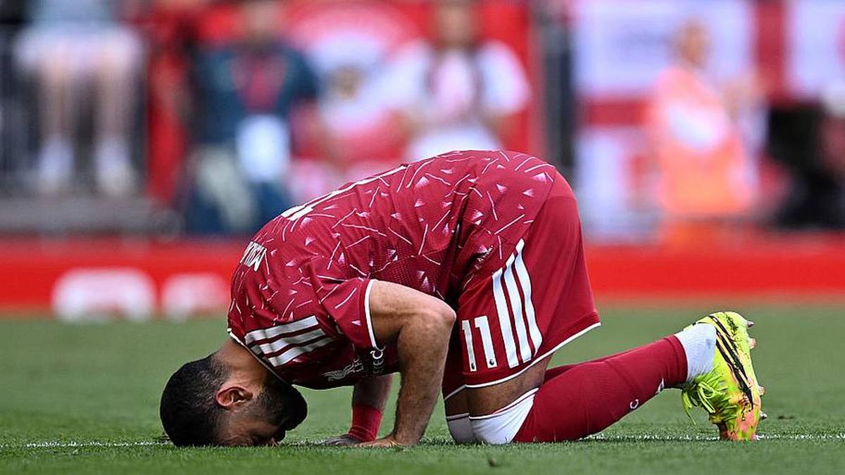  Mohamed Salah bid an emotional goodbye to Anfield. | Liverpool FC/Getty Images 