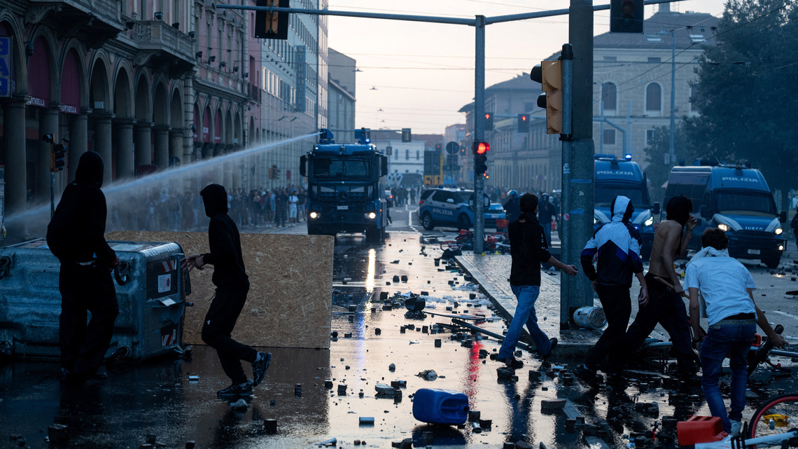 Milan police clash with protesters on second day of unrest