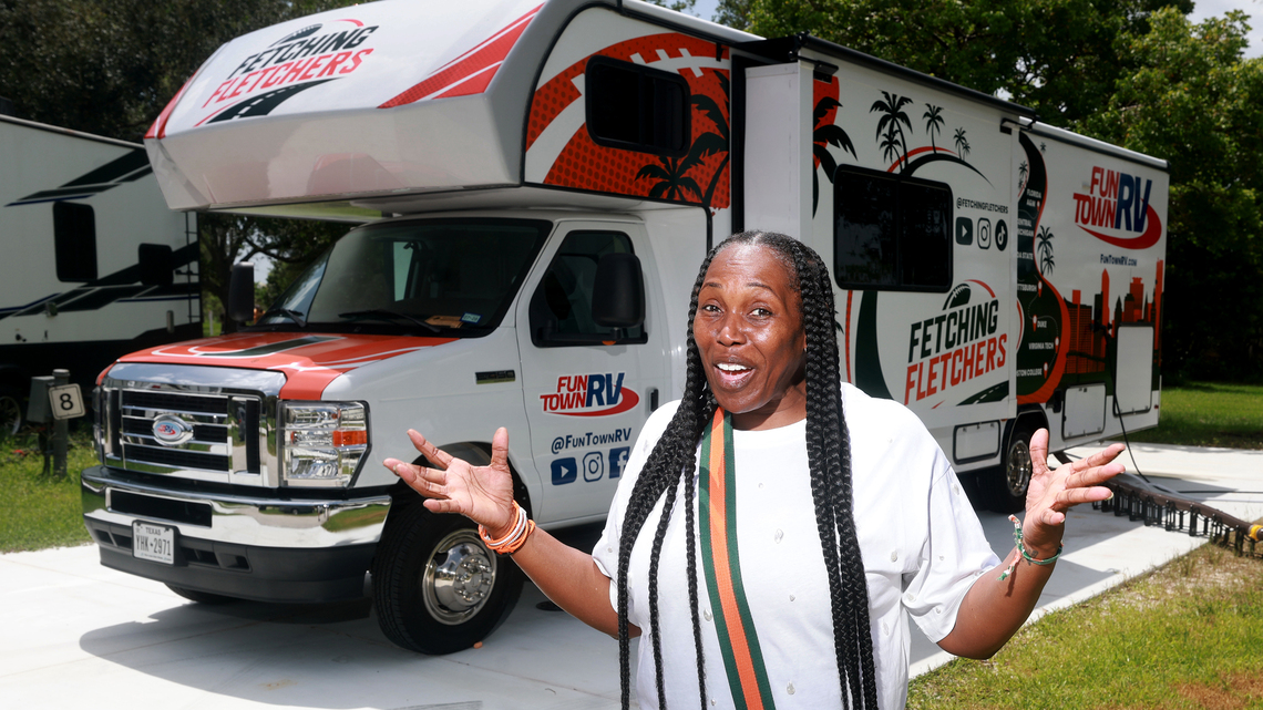 ‘Excited to share the ride:' Miami standout Mark Fletcher Jr.'s mother driving custom RV to each game 