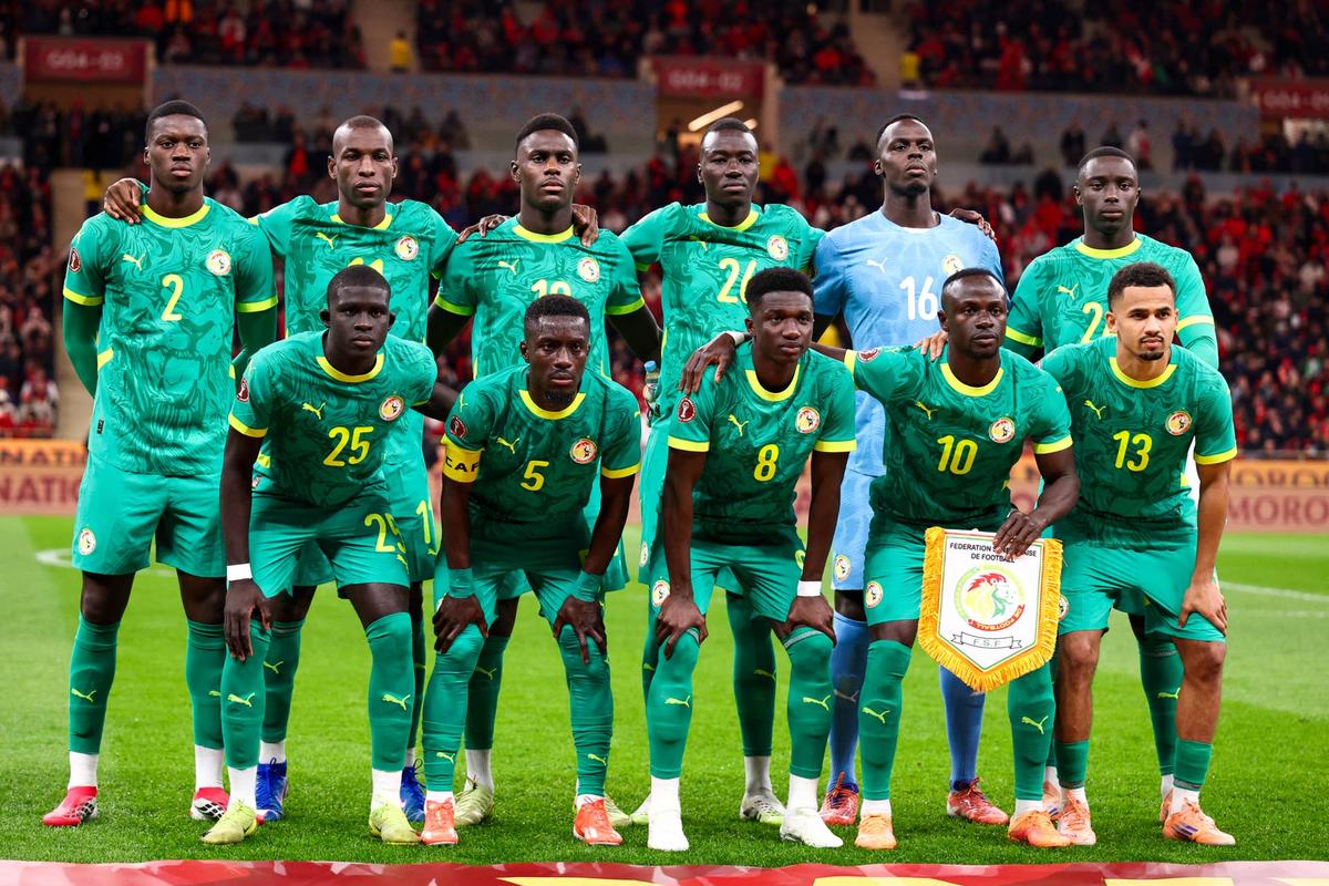  Senegal players pose for a group photo before the start of the Africa Cup of Nations (CAN) final football match against Morocco. Photo by Franck FIFE / AFP via Getty Images