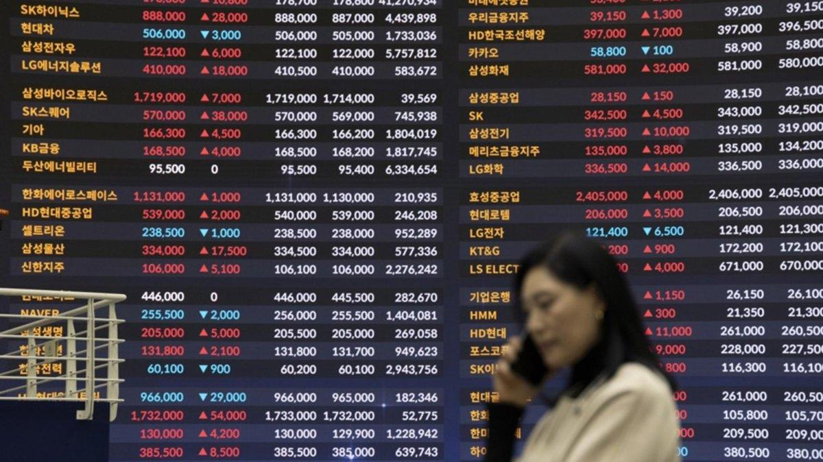A woman looks at a monitor of financial data screen at the Korea Exchange in Seoul, South Korea. File. Photo by JEON HEON-KYUN / EPA