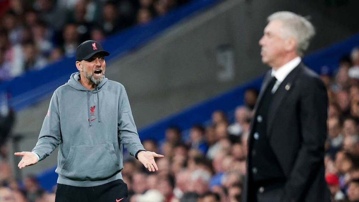 Jürgen Klopp (left) is a very different character to Carlo Ancelotti. | Soccrates/Getty Images 
