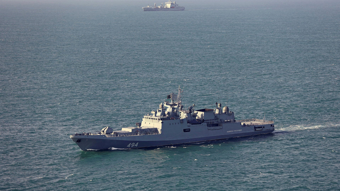 Sailors on Russian frigate fired warning shots at a yacht near UK waters 