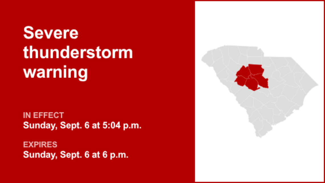 Quarter-sized hail foreseen with thunderstorms in Midlands Sunday, says the NWS 