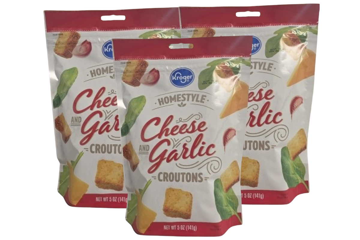  Recalled Kroger-branded "Homestyle Cheese and Garlic Croutons” 
