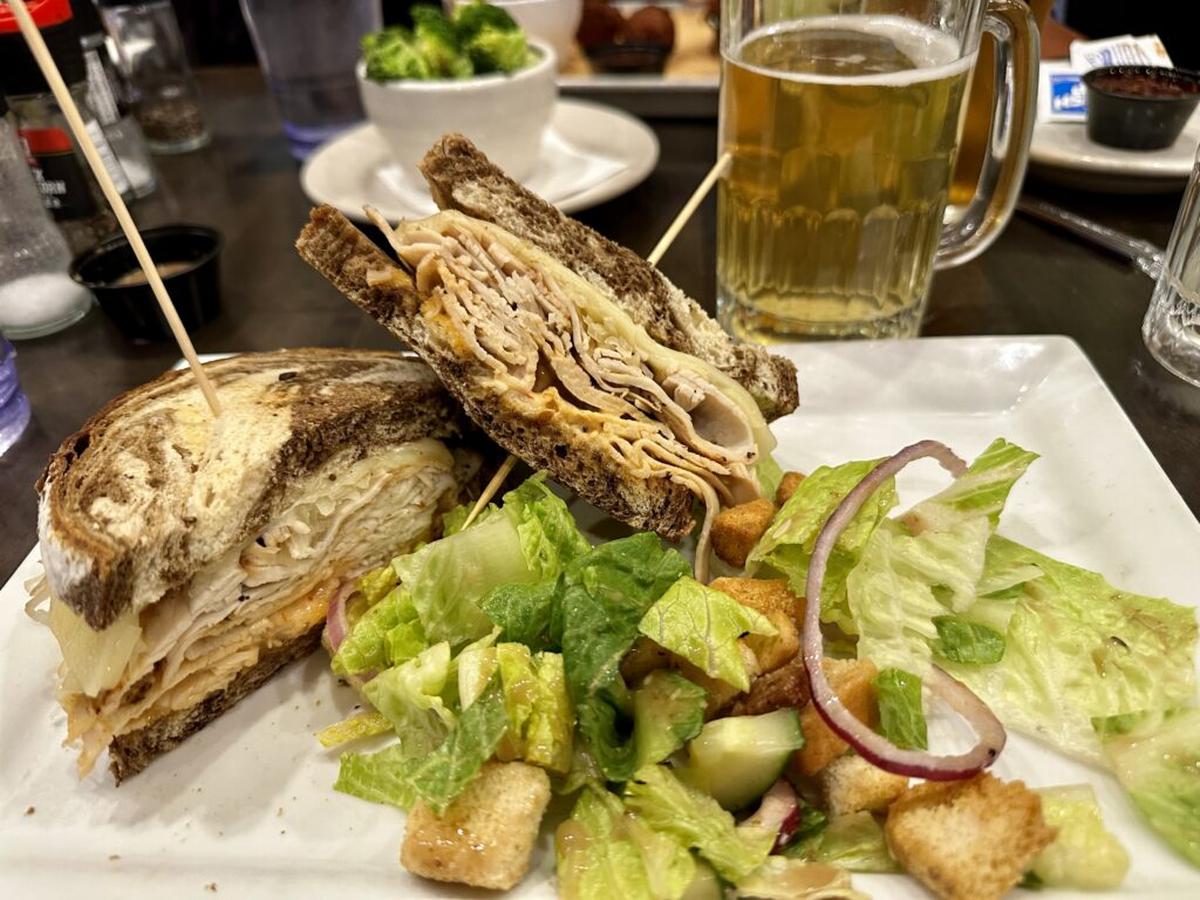  Smoked turkey Reuben on marble rye was a solid choice at Bull & Bones. Photo credit: Cathy Bennett Kopf 
