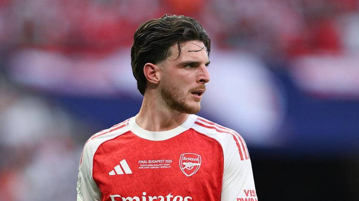  Declan Rice played 63 matches for club and country in 2025–26. | David Ramos/Getty Images 