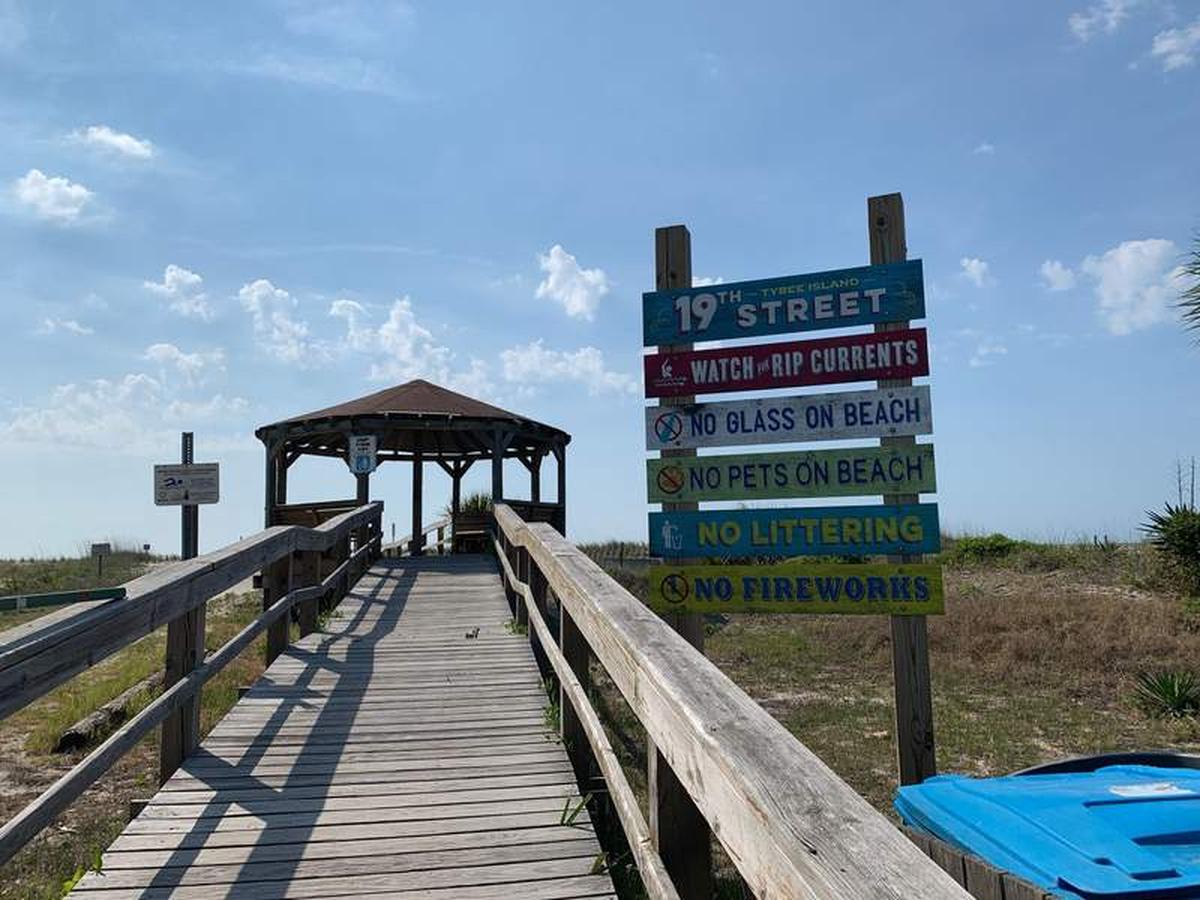  Boardwalk beach access is prevalent on Tybee Island. Photo credit: Karyn Locke 