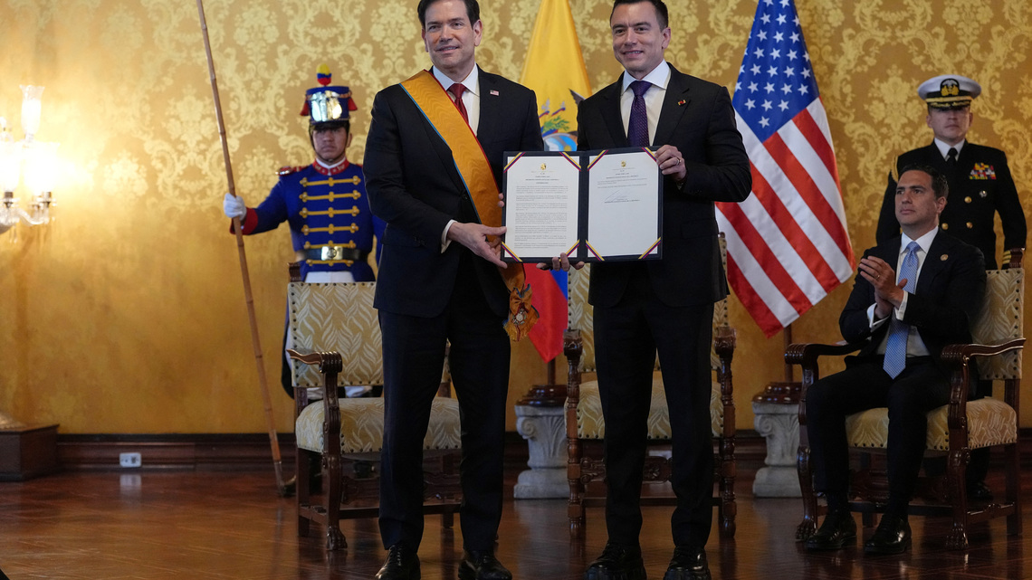 Secretario Rubio dice que buscará 45 millones de dólares en fondos de seguridad para Ecuador 