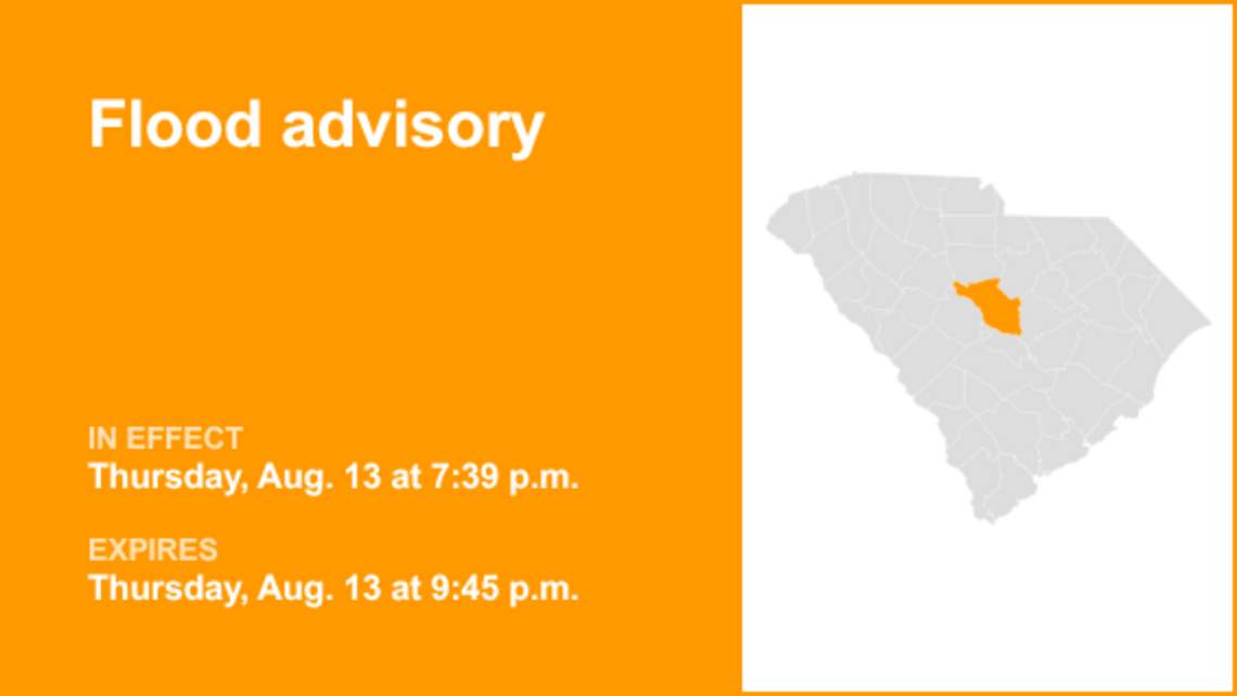 Richland County under a flood advisory Thursday night triggered by intense rainfall 