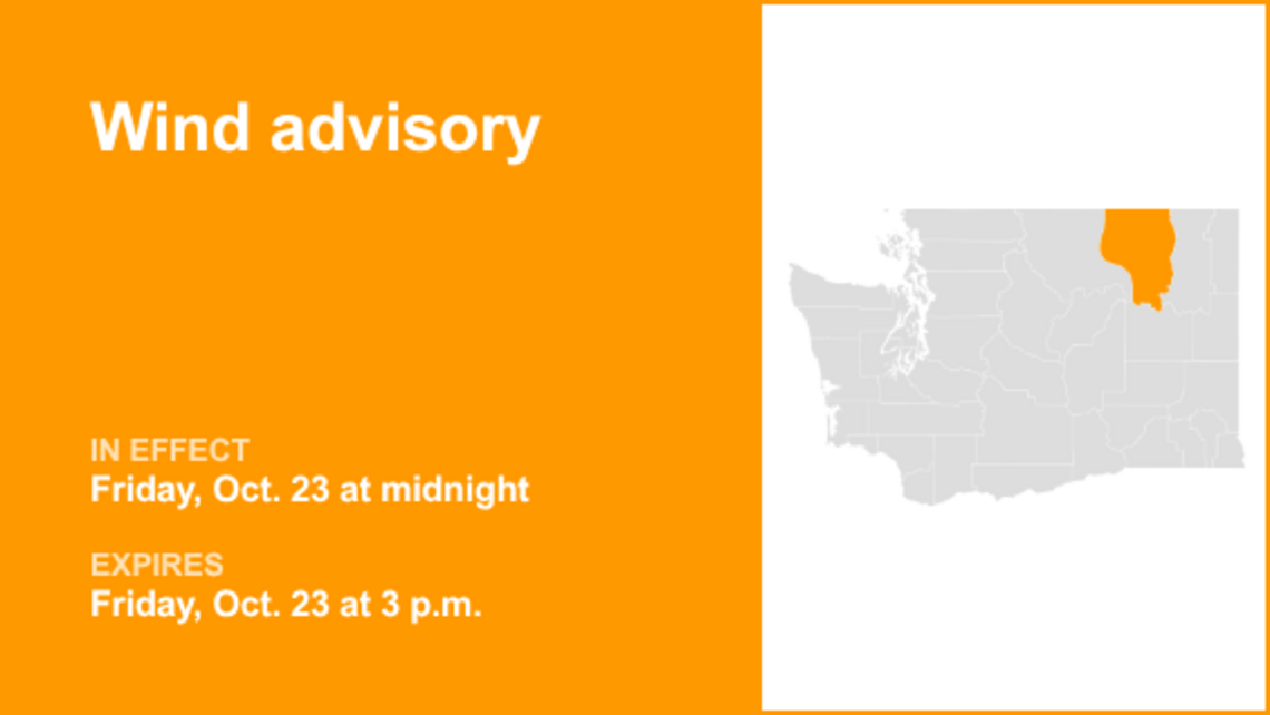 UPDATE: Wind advisory for Okanogan Highlands until Friday afternoon 