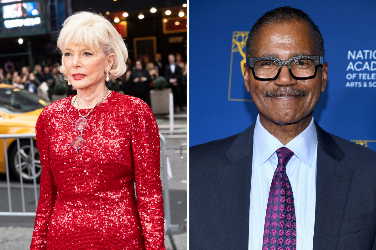  L: Lesley Stahl attends Opening night for ‘Good Night, and Good Luck’ at Winter Garden Theatre in New York on April 3, 2025. R: Journalist Bill Whitaker attends the 46th Annual News Emmy Awards at Palladium Times Square, New York, NY, June 25, 2025. 