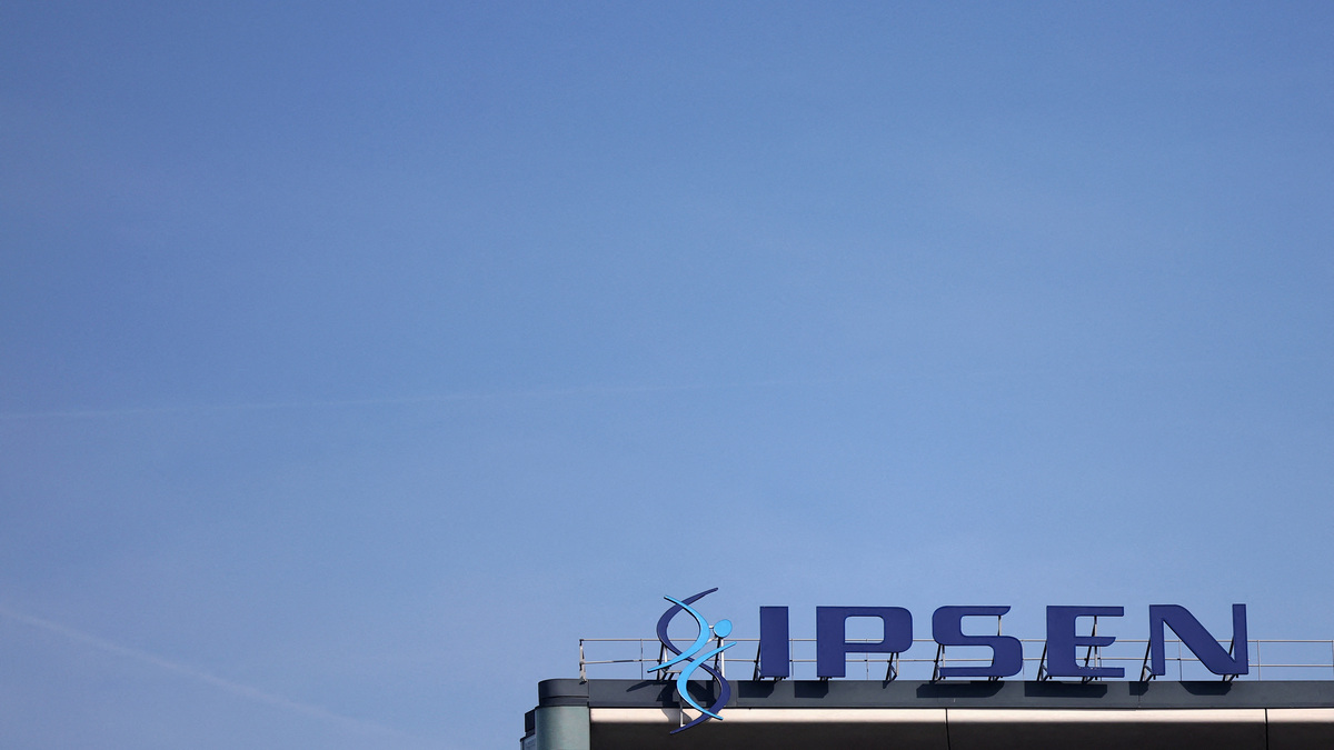 View of the Ipsen logo at the company's headquarters in Boulogne-Billancourt near Paris, France, February 18, 2025.  REUTERS/Abdul Saboor