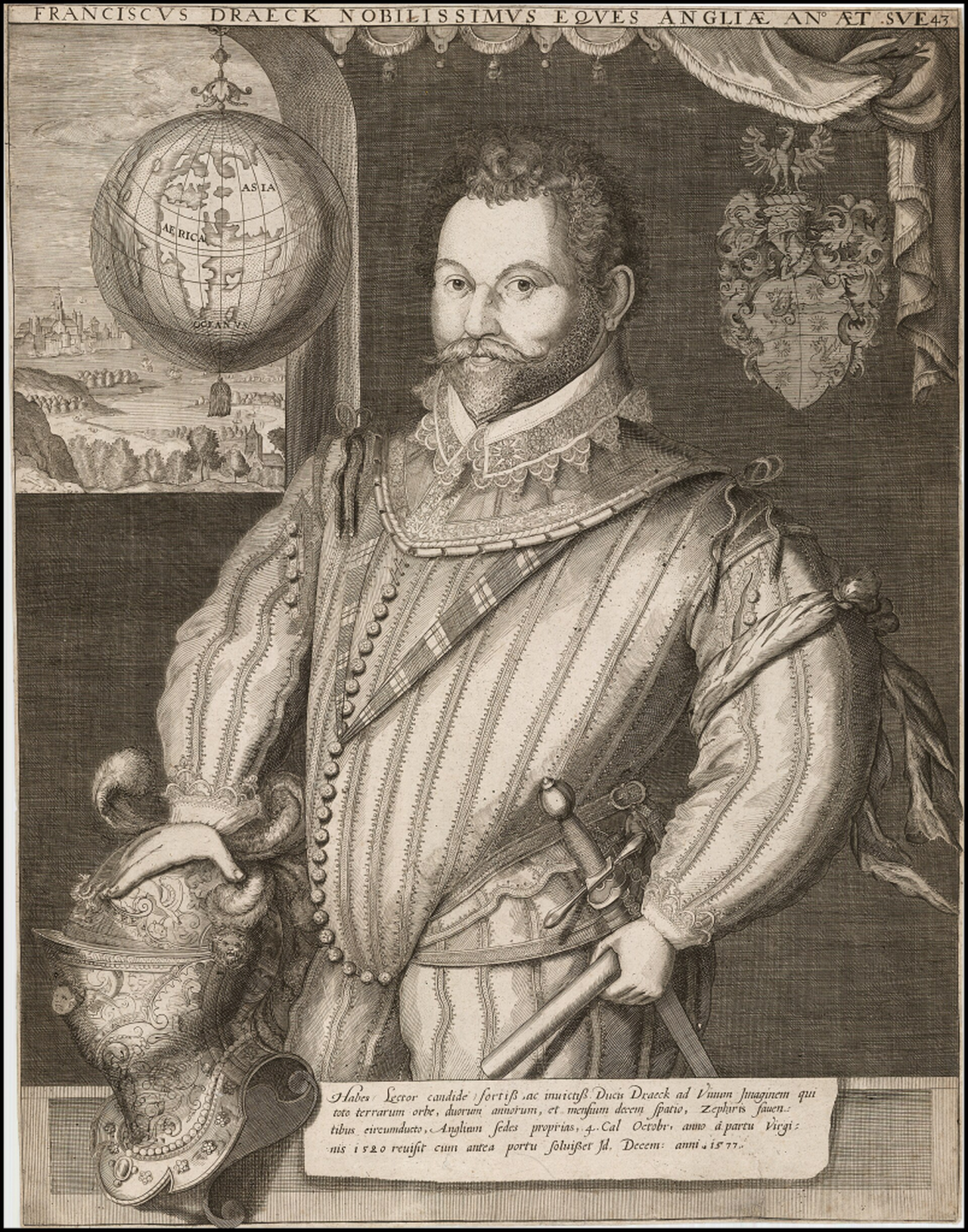  Portrait of Sir Francis Drake from 1583. (Wikimedia Commons) 