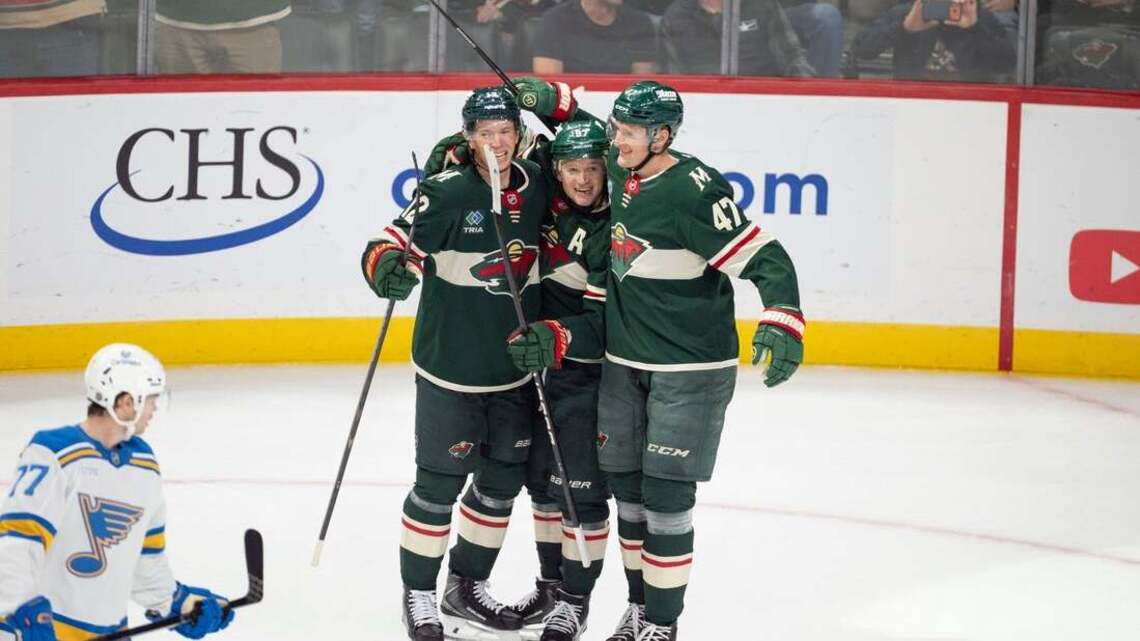 Wild ride Matt Boldy's hat trick to win over Blues 