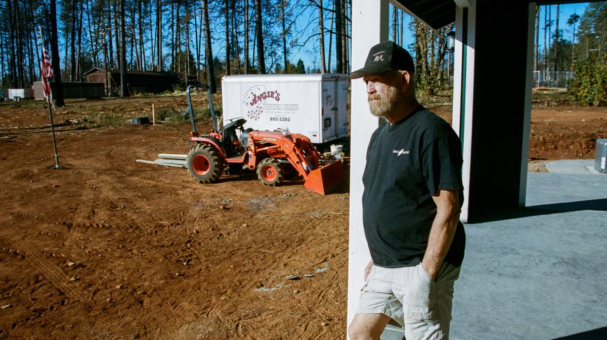 This image released by National Geographic shows Steve “Woody” Culleton, a subject in the documentary “Rebuilding Paradise.” A new documentary by director Ron Howard captures a town’s tough recovery following one of the most devastating wildfires in California’s history. (Sarah Soquel Morhaim/National Geographic via AP)