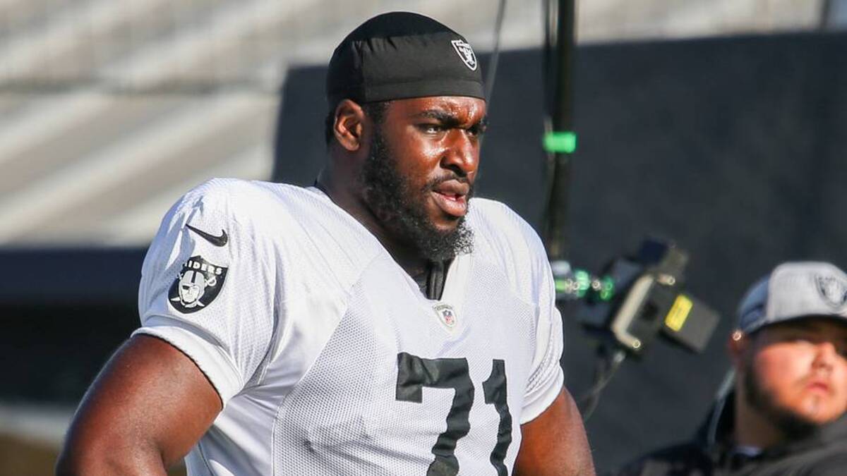  Las Vegas Raiders OT Delmar "DJ" Glaze | Darrell Craig Harris, Sports Illustrated 
