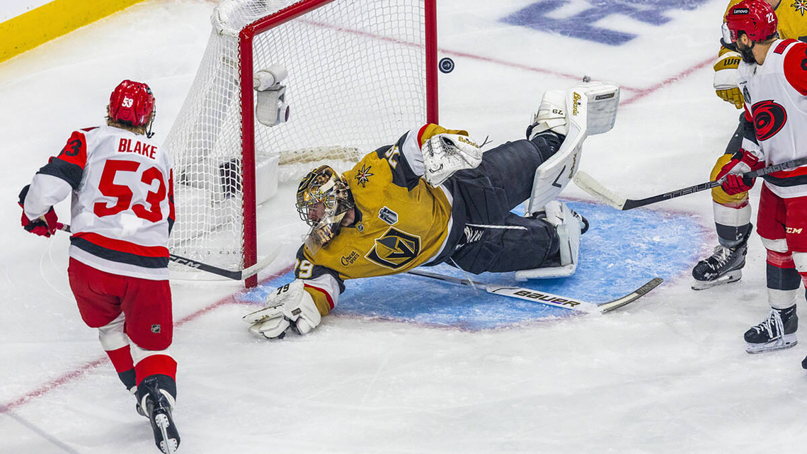 Golden Knights' rally comes up short as Hurricanes tie Stanley Cup Final at 2 games apiece 