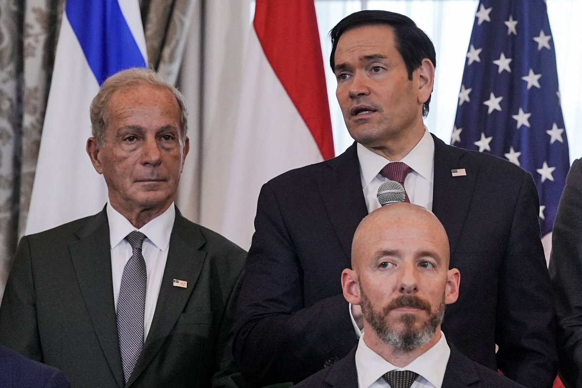 U.S. Secretary of State Marco Rubio speaks during a meeting with State Department Counselor Daniel Holler, U.S. Ambassador to Lebanon Michel Issa, Israel's Ambassador to the U.S. Yechiel Leiter and Lebanon's Ambassador to the U.S. Nada Hamadeh, at the State Department in Washington, D.C., U.S., June 26, 2026. REUTERS/Ken Cedeno