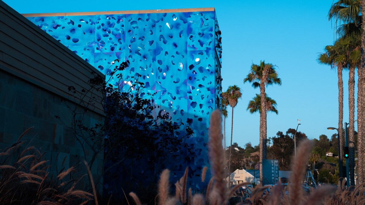 The Bonita Museum & Cultural Center (BMCC) has announced that an innovative new public artwork, Chameleon IT by acclaimed South Bay artist Michael Leaf, was recently installed at the museum. The first-of-its-kind color-changing metal sculpture will be revealed and illuminated for the first time on Saturday, May 16, from 5 p.m. to 9 p.m.  (Nelvin C. Cepeda / The San Diego Union-Tribune)