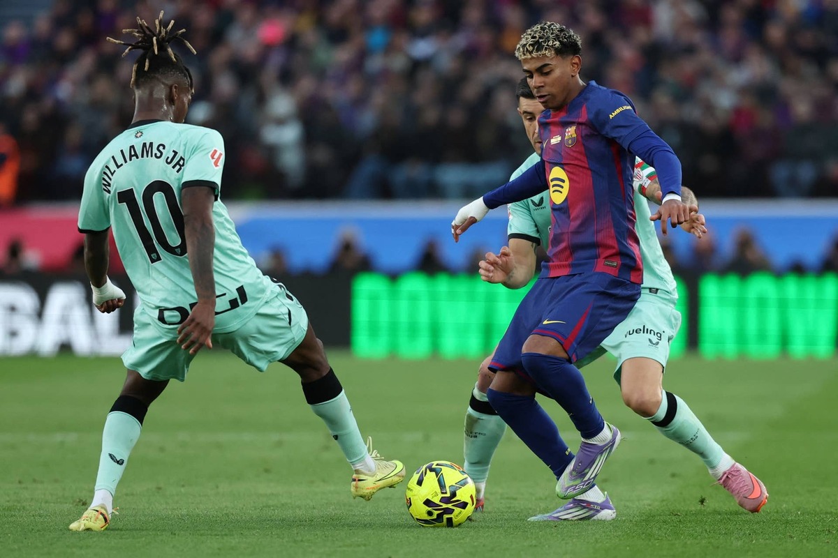  Barcelona's Spanish forward #10 Lamine Yamal. Photo by Lluis GENE / AFP via Getty Images