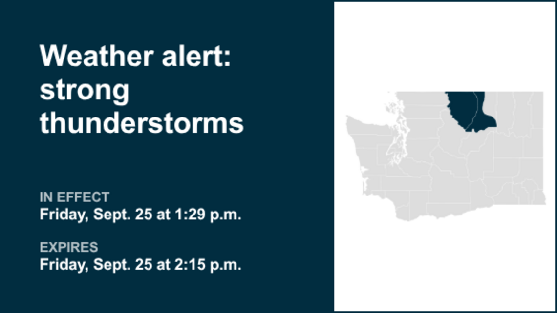 UPDATE: Pea-sized hail predicted with thunderstorms in Okanogan Valley and Western Okanogan County 