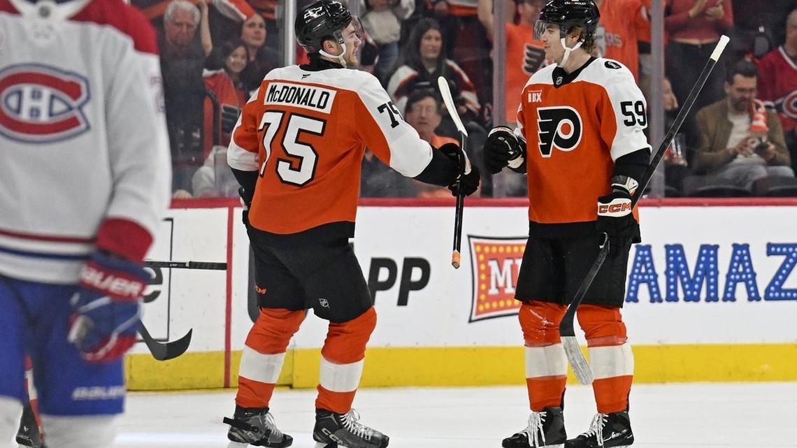 Flyers beat Canadiens for third staight win before playoff opener 