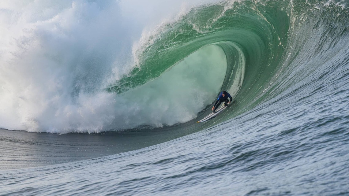 2026 Big Wave Challenge Men's Ride of the Year Nominees: Matahi Drollet, Natxo Gonzalez, and Tom Lowe 