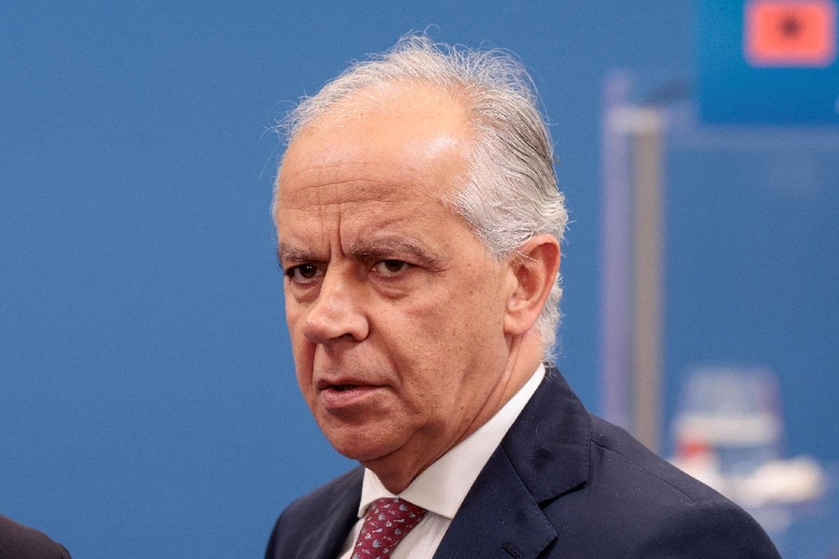 Italian Interior Minister Matteo Piantedosi attends the first intergovernmental summit between Italy and Albania, at Villa Doria Pamphili, in Rome, Italy, November 13, 2025. REUTERS/Remo Casilli