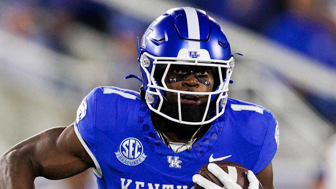  Kentucky Wildcats wide receiver Kendrick Law (1). | Jordan Prather-Imagn Images 