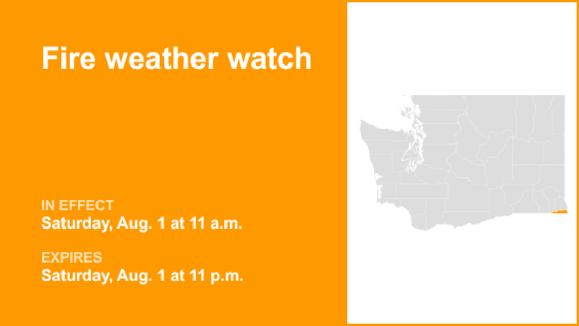 Southeast Washington Grande Ronde Valley placed under a fire weather watch Saturday 