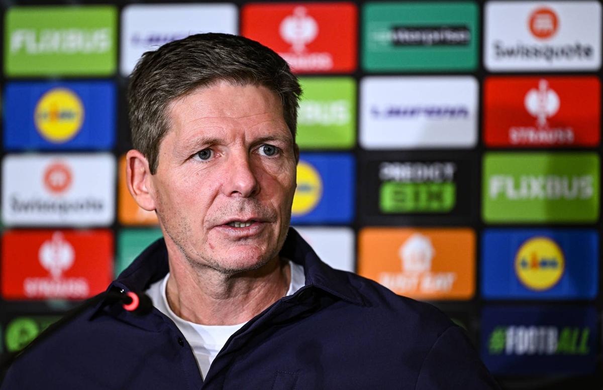  Manager Oliver Glasner during a Crystal Palace media conference at Tallaght Stadium in Dublin. (Photo By Seb Daly/Sportsfile via Getty Images) Seb Daly/Sportsfile via Getty Images