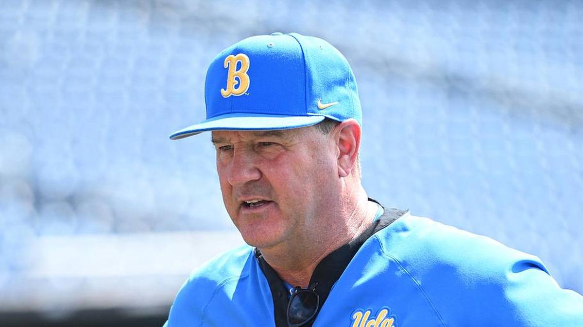  Jun 14, 2025; Omaha, Neb, USA; UCLA Bruins head coach John Savage on the field before the game against the Murray State Races at Charles Schwab Field. Mandatory Credit: Steven Branscombe-Imagn Images | Steven Branscombe-Imagn Images 