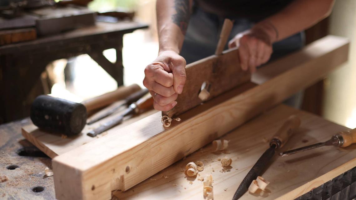 DIYer Repairs Mildewed 100-Year-Old Desk With Secret Typewriter Compartment to Perfection 