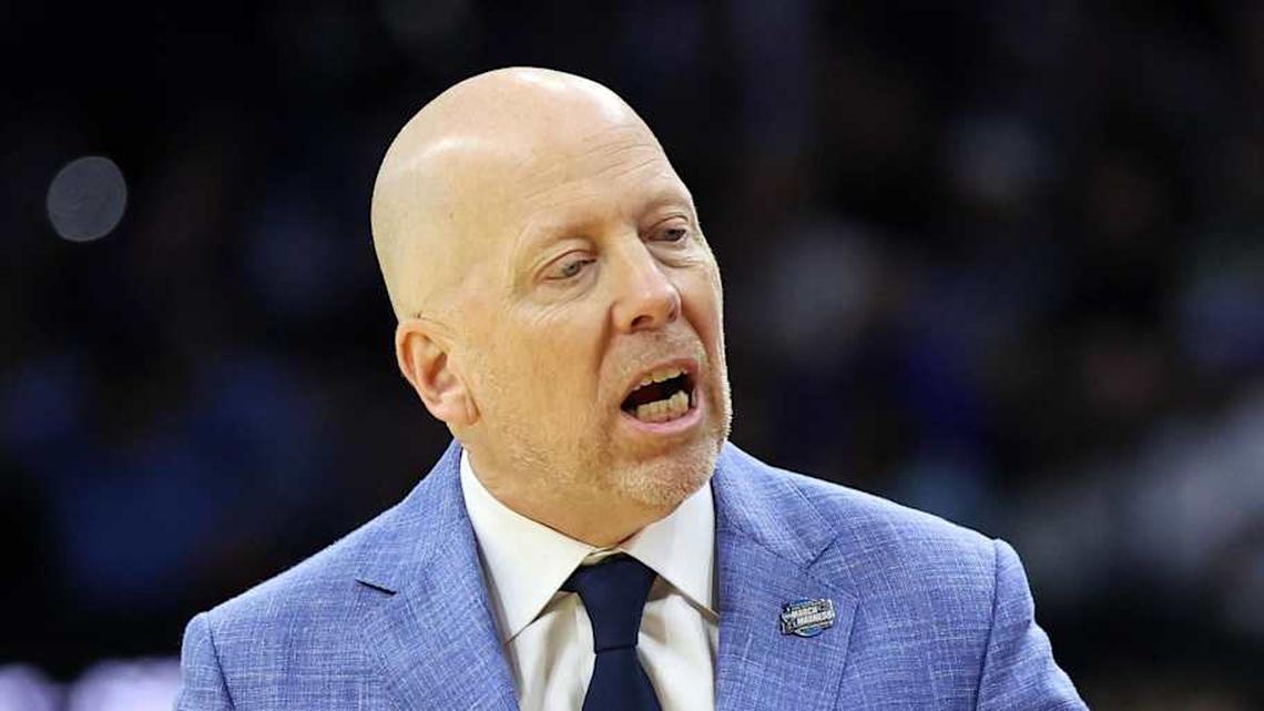  Mar 20, 2026; Philadelphia, PA, USA; UCLA Bruins head coach Mick Cronin reacts in the second half during a first round game of the men's 2026 NCAA Tournament at Xfinity Mobile Arena. Mandatory Credit: Bill Streicher-Imagn Images | Bill Streicher-Imagn Images 