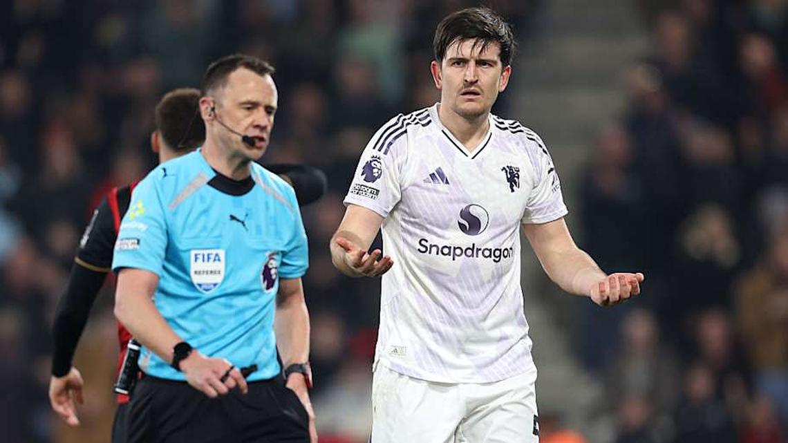  Harry Maguire was sent off in his last Man Utd appearance. | Rob Newell/CameraSport/Getty Images 