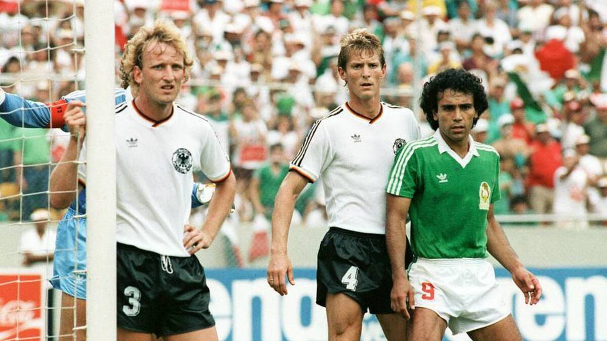  Mexico hosted the World Cup in 1986, facing West Germany in the quarterfinals in Monterrey. | STAFF/AFP/Getty Images 