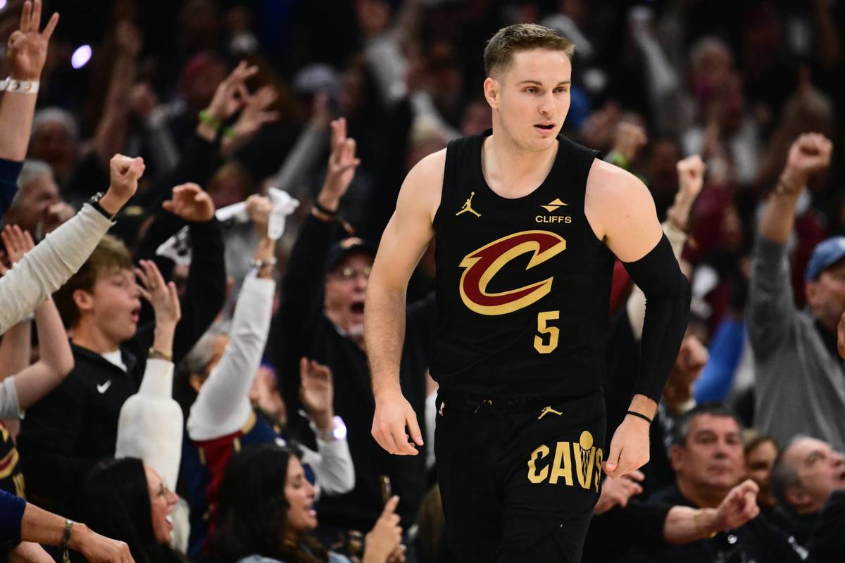  Cleveland Cavaliers guard Sam Merrill (5) Ken Blaze-Imagn Images
