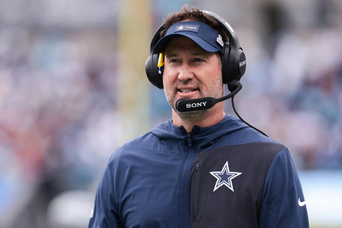  Dallas Cowboys head coach Brian Schottenheimer. © Scott Kinser-Imagn Images