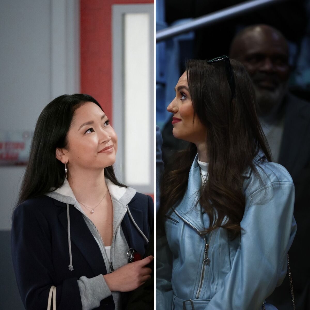 Left: Lana Condor on CBS’s “Elsbeth.” Right: Jordon Hudson