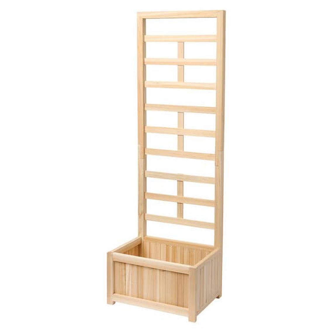  Wooden Planter with Trellis.