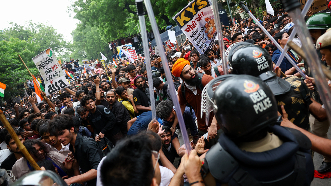 India youth group says protest to continue after Delhi clashes injure 180 