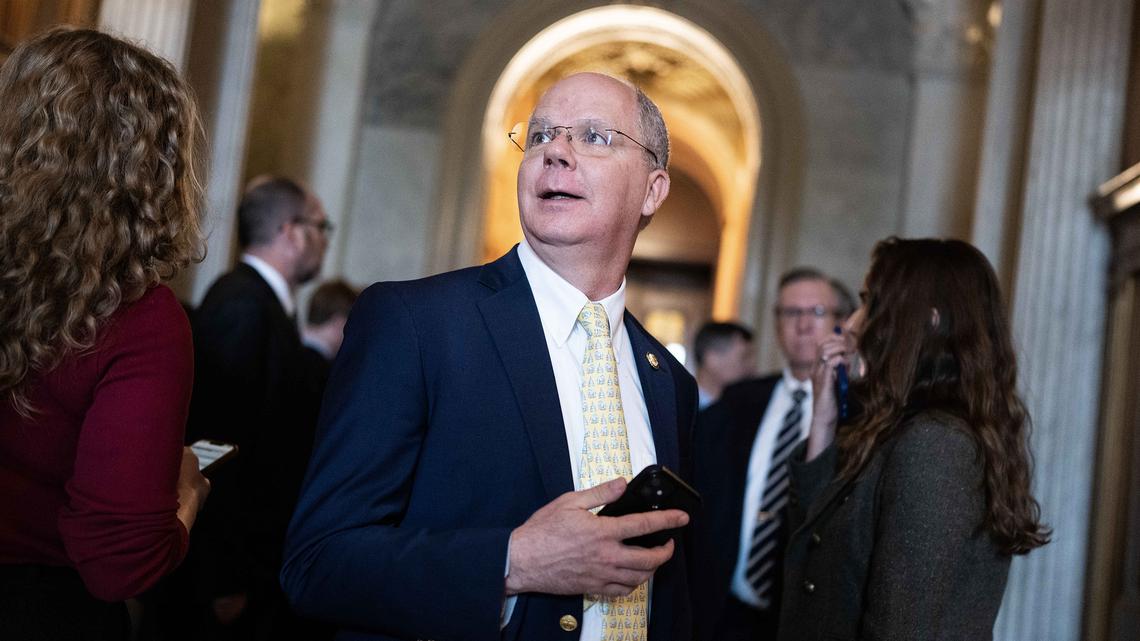 Rep. Brett Guthrie, R-Ky., is seen on the senate side of the U.S. Capitol on Thursday, April 3, 2025.