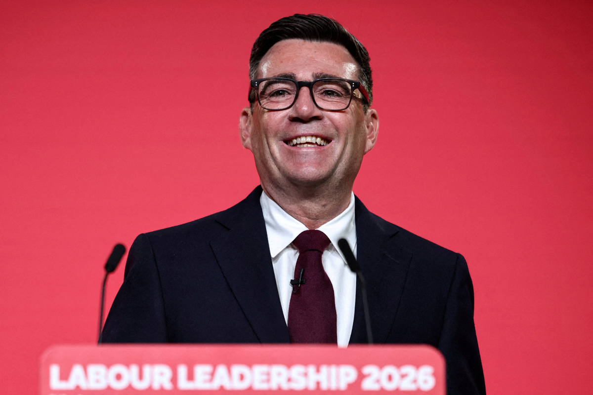 Andy Burnham reacts while speaking after being confirmed as the Labour Party's new leader and the country's next Prime Minister, during 'Labour's Special Conference' in London, Britain, July 17, 2026. HENRY NICHOLLS/Pool via REUTERS