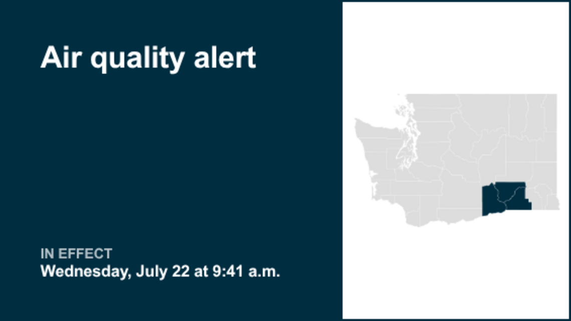 UPDATE: Air quality alert in place for Eastern Washington Thursday 